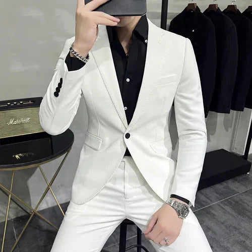 Blazer Masculino Piannaro PN189 em algodão, corte slim fit.