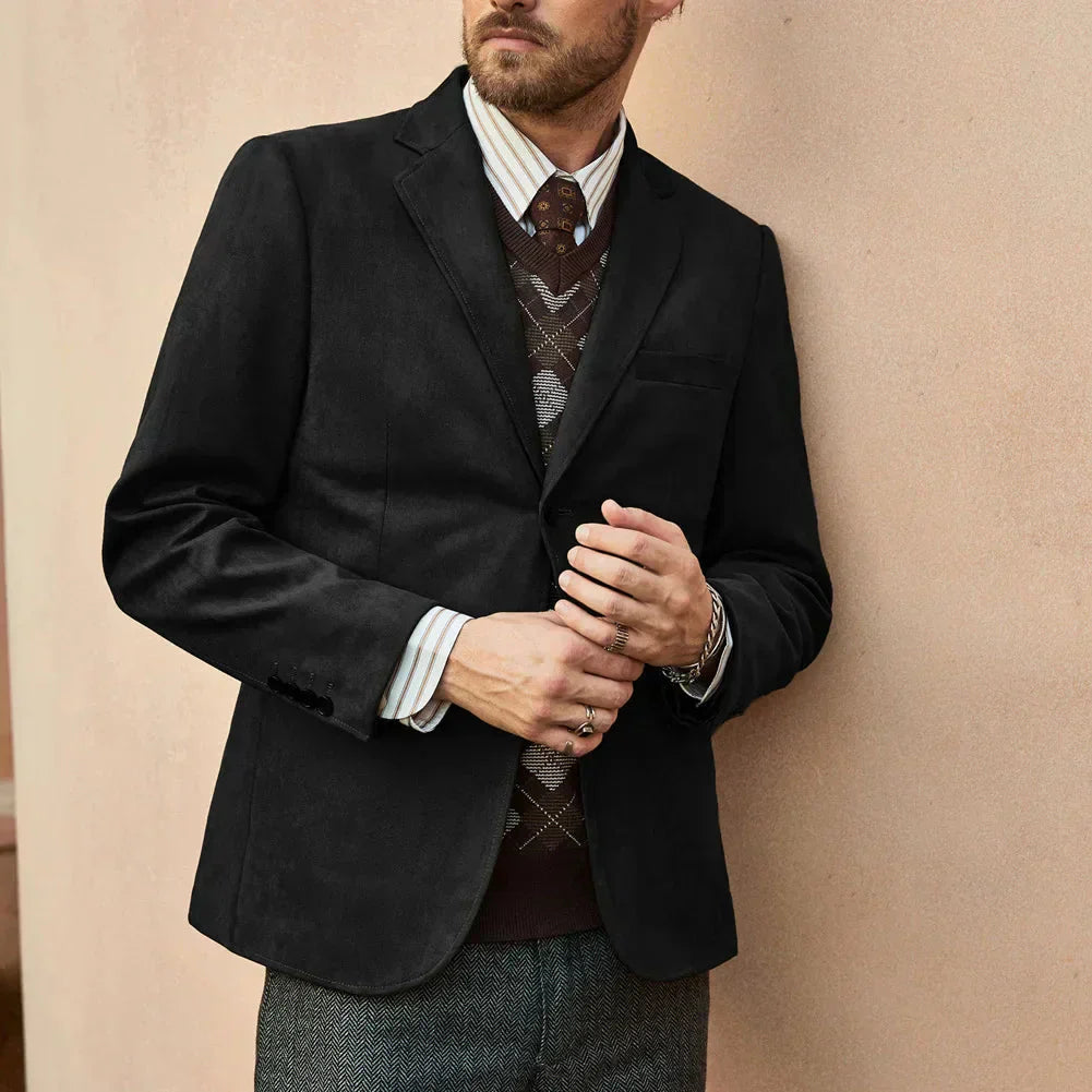 Blazer Masculino Piannaro PN029 em camurça premium, elegante e sofisticado.