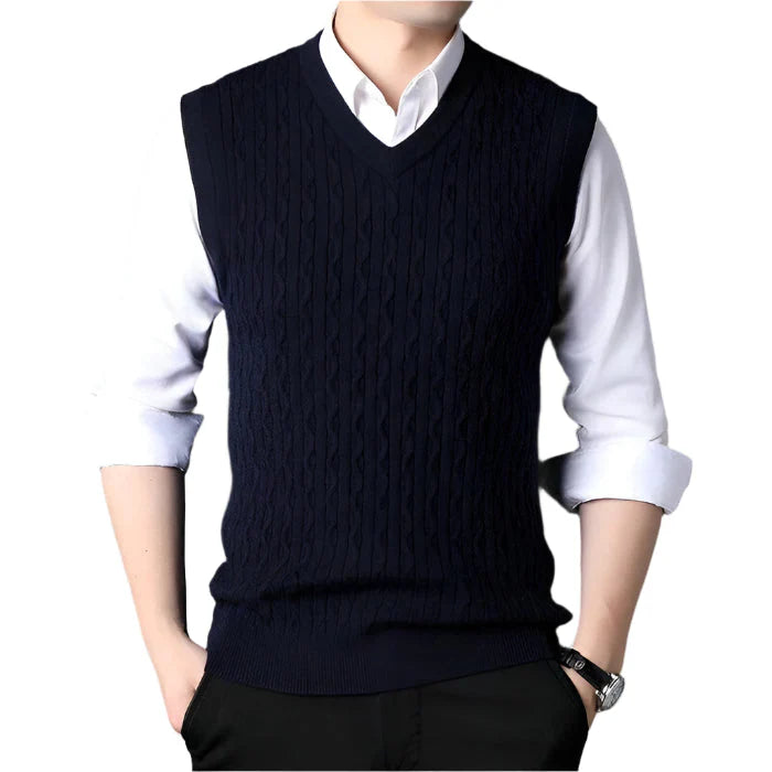 Colete Masculino de Suéter em Lã Piannaro PN402, estilo e conforto para o inverno.