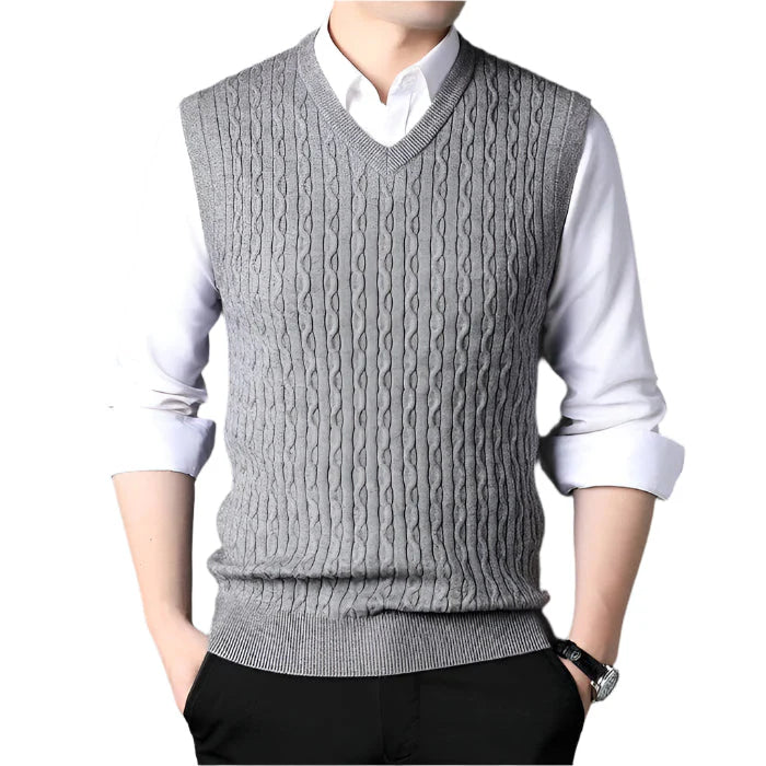 Colete Masculino de Suéter em Lã Piannaro PN402, estilo e conforto para o inverno.
