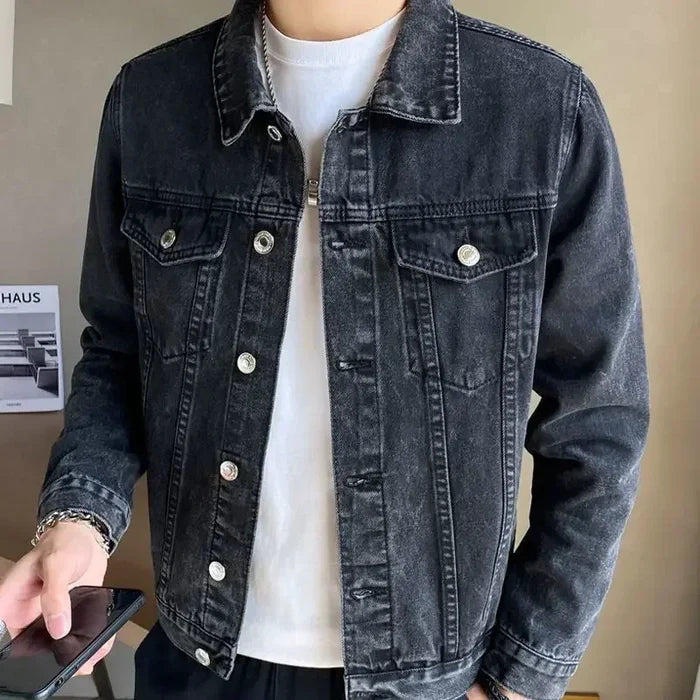 Jaqueta Jeans Masculina Piannaro PN160 em jeans premium com botões metálicos