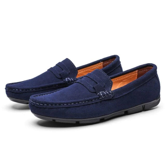 Sapato Mocassim Masculino de Camurça Piannaro PN314 em detalhe.