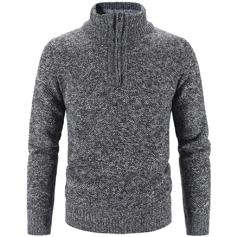 Suéter Masculino Piannaro PN181 com gola alta e meio zíper