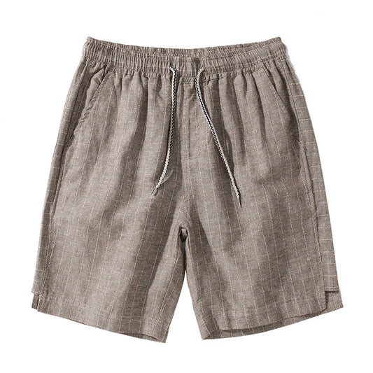 Bermuda de Linho Listrada Piannaro PN015 com design elegante e listras discretas.