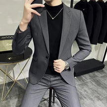 Blazer Masculino Piannaro PN189 em algodão, corte slim fit.