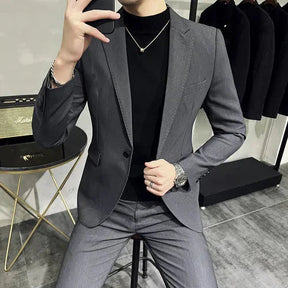 Blazer Masculino Piannaro PN189 em algodão, corte slim fit.