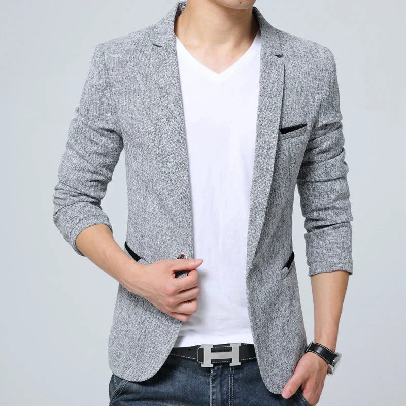 Blazer Masculino Piannaro PN195 em algodão premium com design elegante.