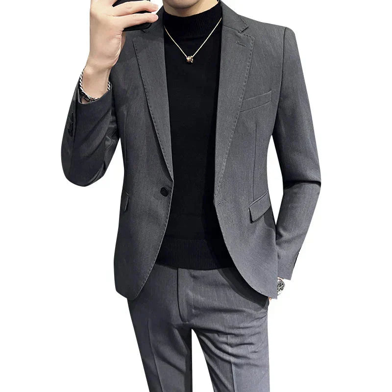 Blazer Masculino Piannaro PN189 em algodão, corte slim fit.