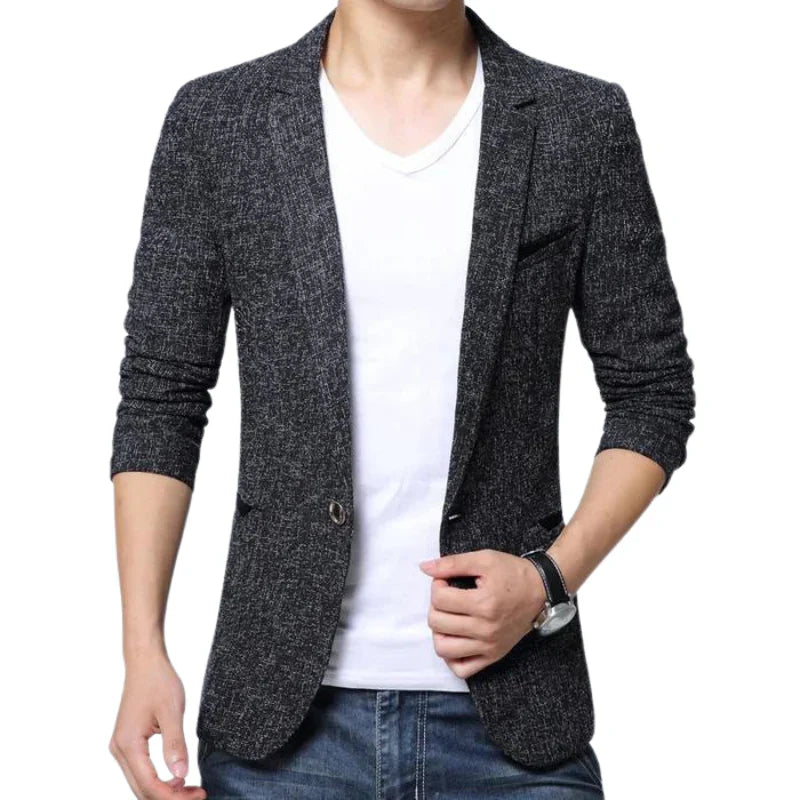 Blazer Masculino Piannaro PN195 em algodão premium com design elegante.