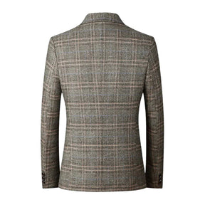 Blazer Masculino em Lã Quadriculado Piannaro PN031 com corte slim fit