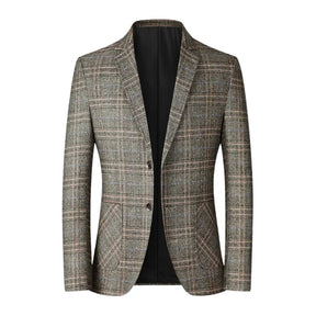 Blazer Masculino em Lã Quadriculado Piannaro PN031 com corte slim fit
