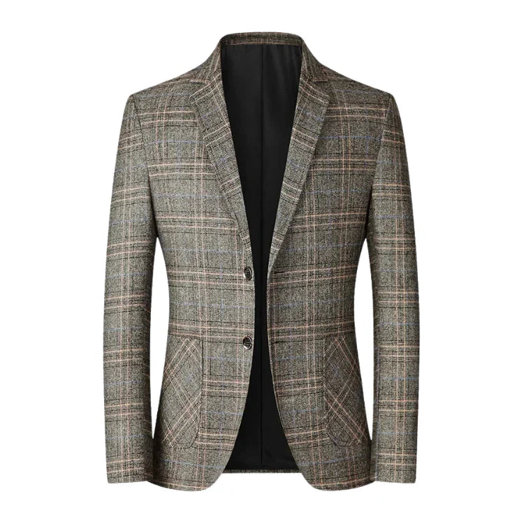 Blazer Masculino em Lã Quadriculado Piannaro PN031 com corte slim fit