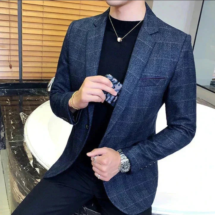 Blazer Masculino Piannaro PN196 em tecido leve e corte ajustado