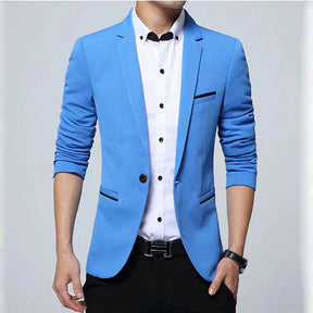 Blazer Masculino Slim Fit Piannaro PN187 em algodão, elegante e confortável.