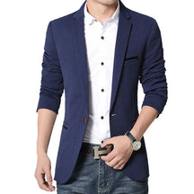 Blazer Masculino Slim Fit Piannaro PN187 em algodão, elegante e confortável.