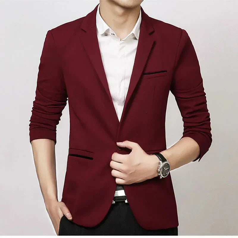 Blazer Masculino Slim Fit Piannaro PN187 em algodão, elegante e confortável.