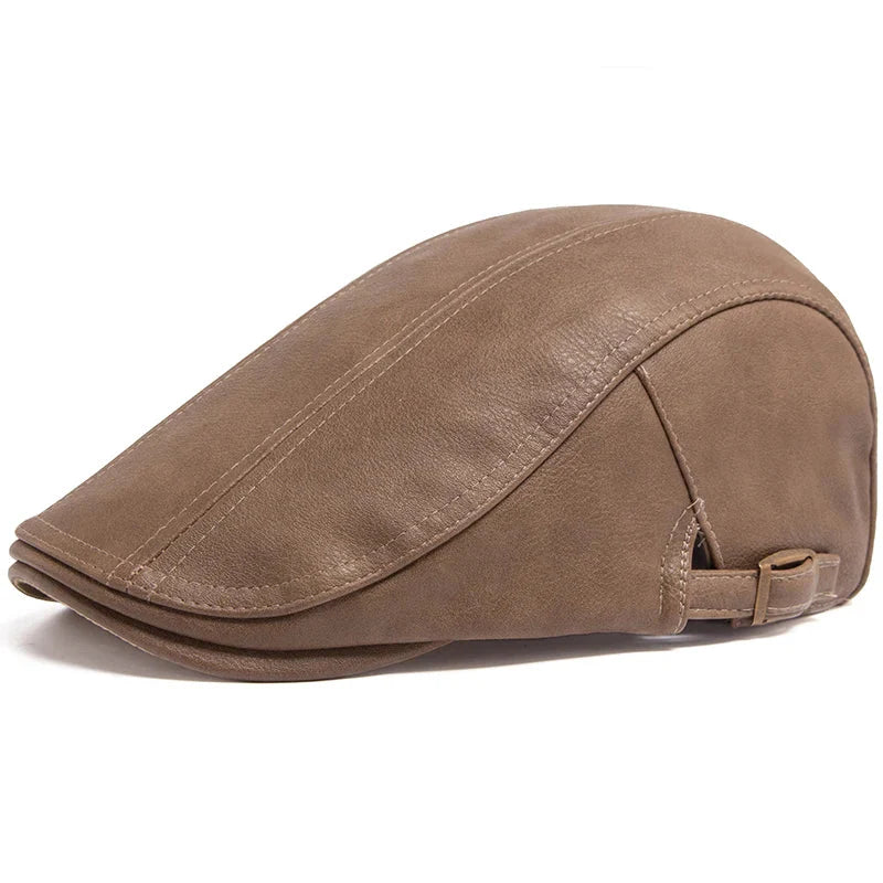 Boina Masculina Inglesa de Couro Piannaro PN375 em couro premium.