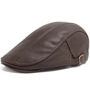 Boina Masculina Inglesa de Couro Piannaro PN375 em couro premium.