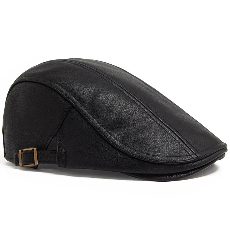 Boina Masculina Inglesa de Couro Piannaro PN375 em couro premium.