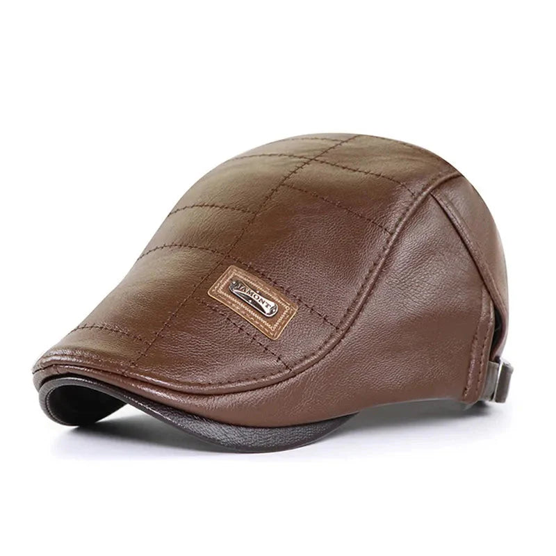 Boina Masculina Italiana de Couro Piannaro PN374 em couro premium