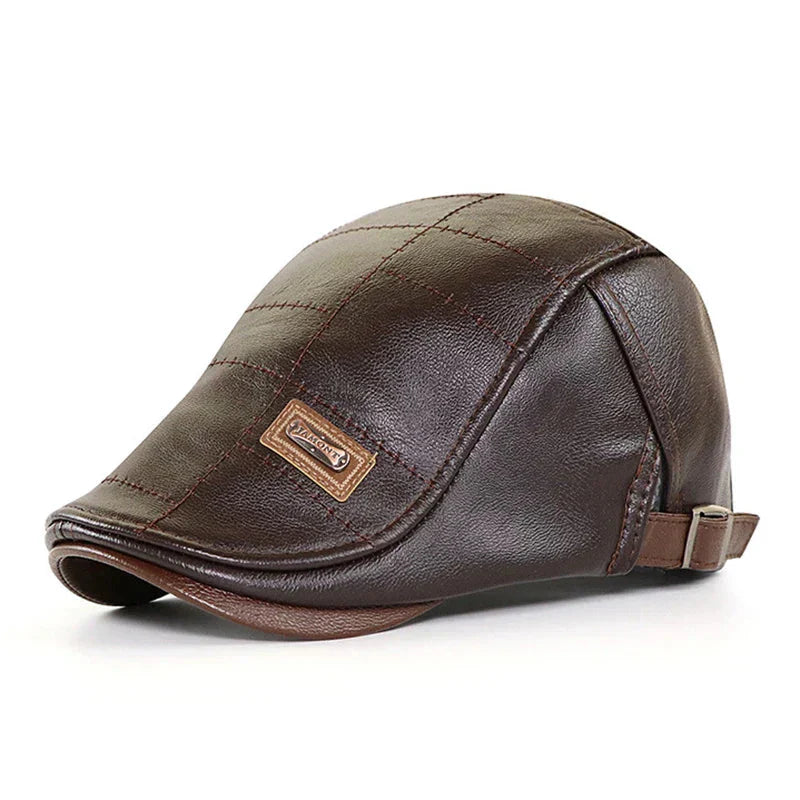 Boina Masculina Italiana de Couro Piannaro PN374 em couro premium