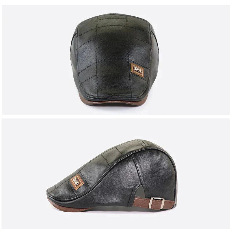 Boina Masculina Italiana de Couro Piannaro PN374 em couro premium