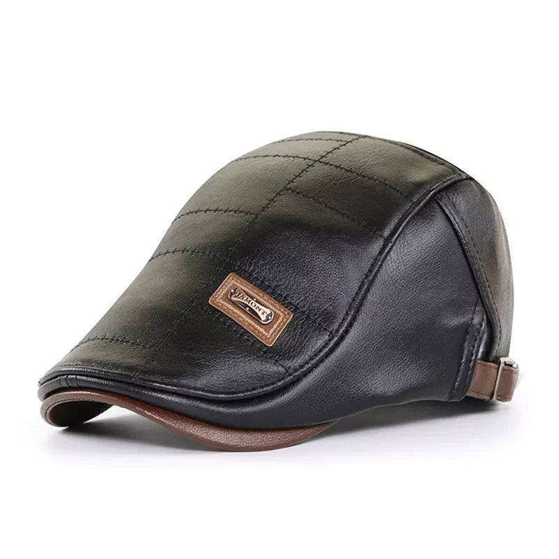 Boina Masculina Italiana de Couro Piannaro PN374 em couro premium
