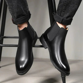 Bota Chelsea em couro masculina Piannaro PN279 com design clássico e elegante.
