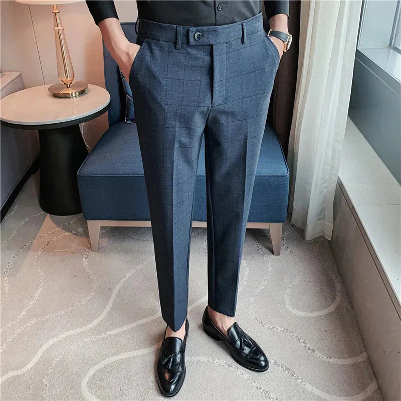 Calça de Alfaiataria Masculina Piannaro PN214 em corte slim fit, elegante e confortável.