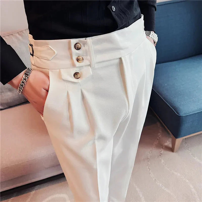 Calça de Alfaiataria Masculina Piannaro PN210 em tecido premium e corte elegante.