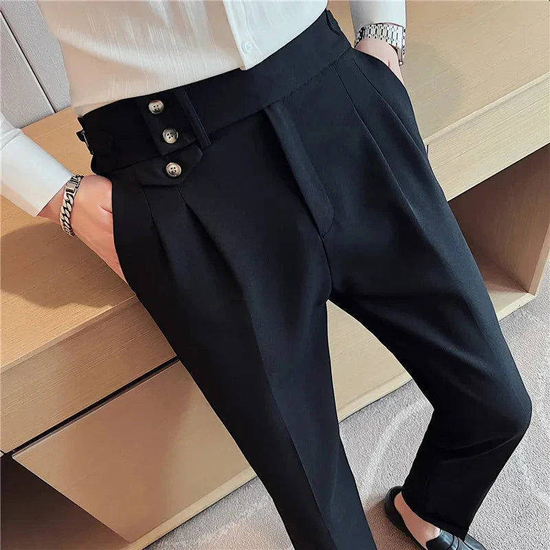 Calça de Alfaiataria Masculina Piannaro PN210 em tecido premium e corte elegante.
