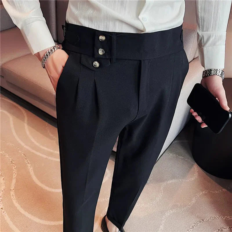 Calça de Alfaiataria Masculina Piannaro PN210 em tecido premium e corte elegante.