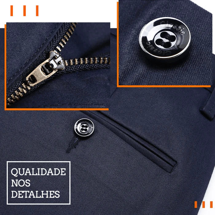 Calça Social Masculina Piannaro PN223 em tecido premium com corte slim fit