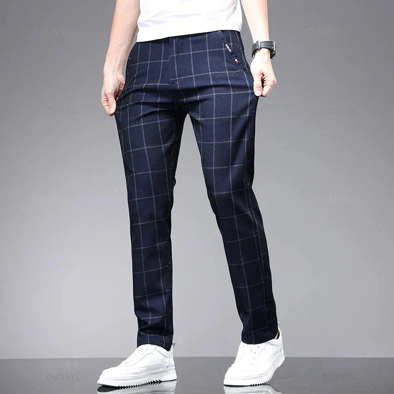 Calça Social Xadrez Masculina Piannaro PN224 com design moderno e elegante