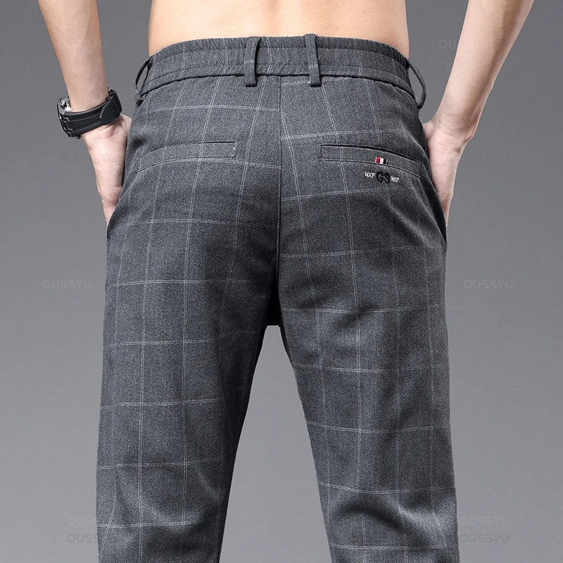 Calça Social Xadrez Masculina Piannaro PN224 com design moderno e elegante