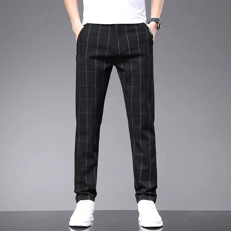 Calça Social Xadrez Masculina Piannaro PN224 com design moderno e elegante