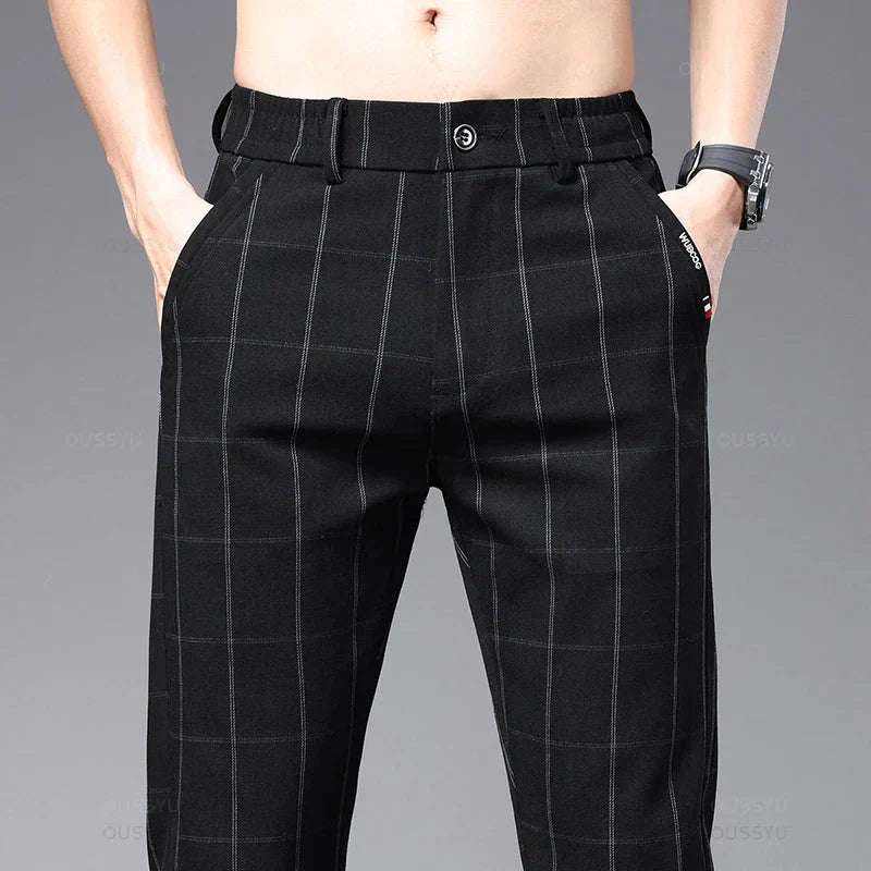 Calça Social Xadrez Masculina Piannaro PN224 com design moderno e elegante