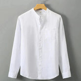 Camisa de Linho Masculina Piannaro PN001 em linho nobre e corte clássico.