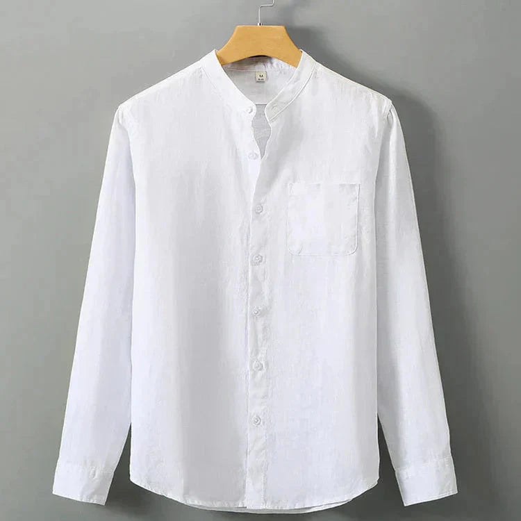 Camisa de Linho Masculina Piannaro PN001 em linho nobre e corte clássico.