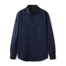 Camisa de Linho Lisa Masculina Piannaro PN347 em fundo branco.