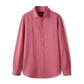 Camisa de Linho Lisa Masculina Piannaro PN347 em fundo branco.