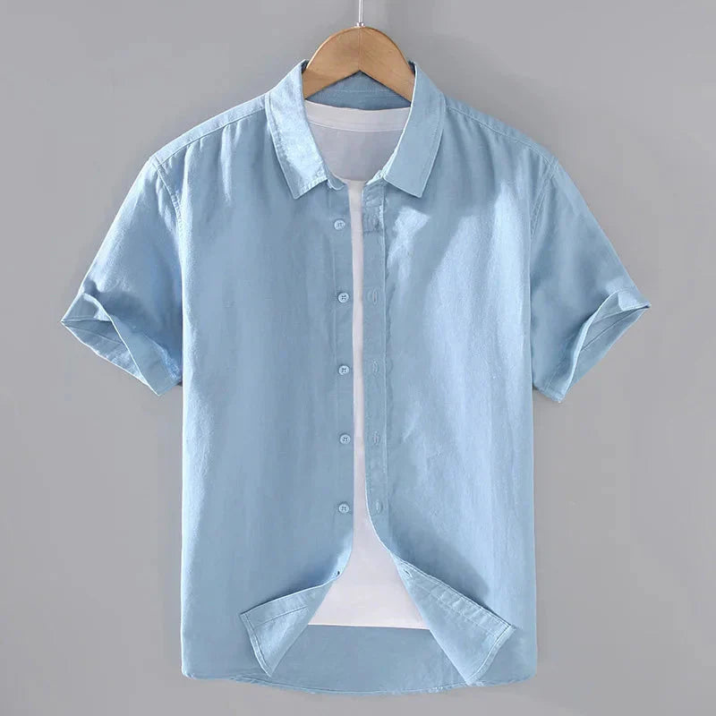 Camisa de Linho Masculina Piannaro PN004 com design elegante e confortável.