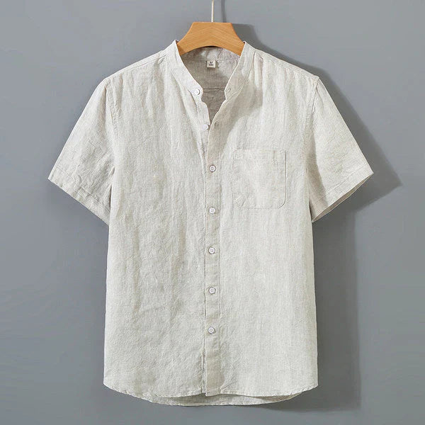 Camisa de Linho Masculina Piannaro PN003 em linho premium, corte clássico.