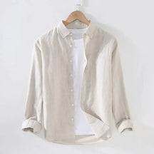 Camisa de Linho Masculina Piannaro PN005 em linho premium, ideal para climas quentes.