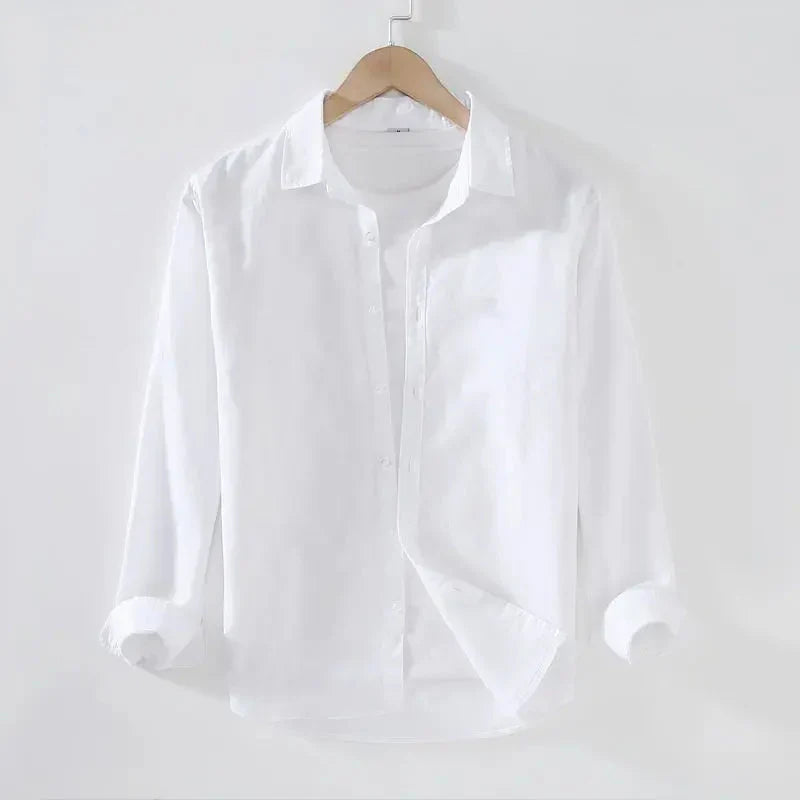Camisa de Linho Masculina Piannaro PN005 em linho premium, ideal para climas quentes.