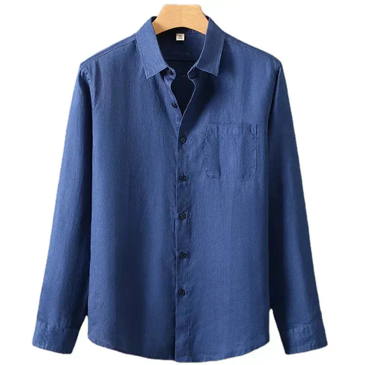 Camisa de Linho Masculina Piannaro PN001 em linho nobre e corte clássico.