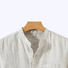 Camisa de Linho Masculina Piannaro PN003 em linho premium, corte clássico.