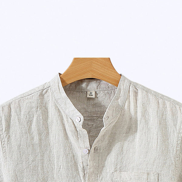 Camisa de Linho Masculina Piannaro PN003 em linho premium, corte clássico.