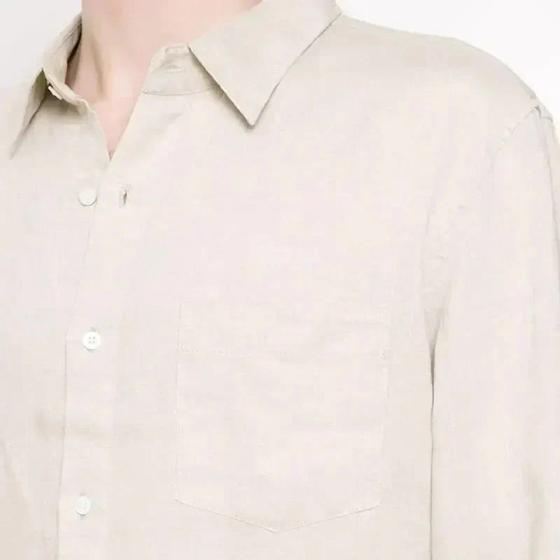 Camisa de Linho Masculina Piannaro PN346 em linho premium, ideal para dias quentes.
