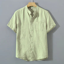 Camisa de Linho Masculina Piannaro PN003 em linho premium, corte clássico.